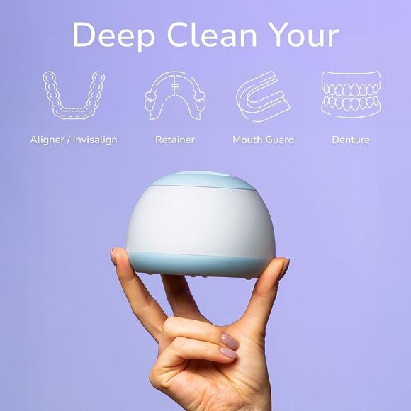 Zima Dental Pod | Sky Blue | Ultrasonic Retainer Cleaner Machine - Picture 7 of 11